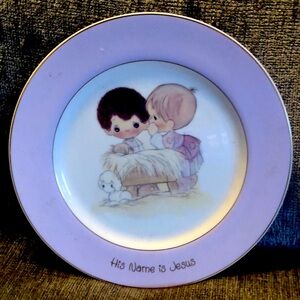 Precious Moments His name is Jesus plate